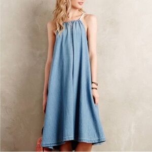 HOLDING HORSES Oversized Chambray Swing Dress size M